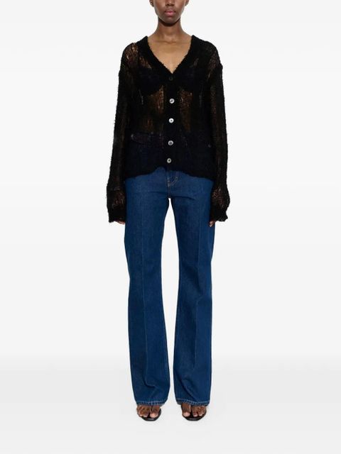 OUR LEGACY Academy V-neck cardigan - Black - zdjęcie produktu nr 2