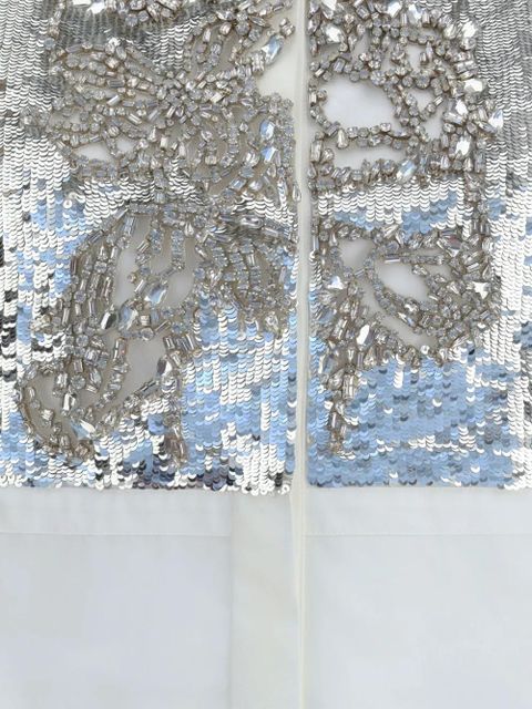 Alexander McQueen sequin-embellished cotton shirt - White