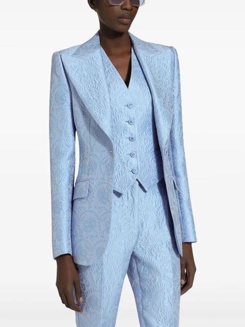 Dolce & Gabbana DNA floral motif blazer - Blue - zdjęcie produktu nr 2