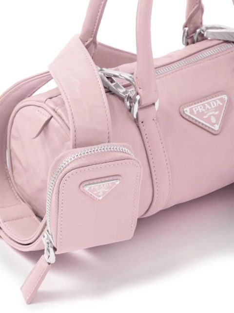 Prada logo-plaque tote bag - Pink
