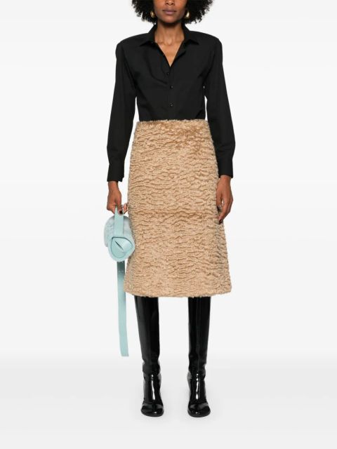 Jil Sander textured midi skirt - Neutrals