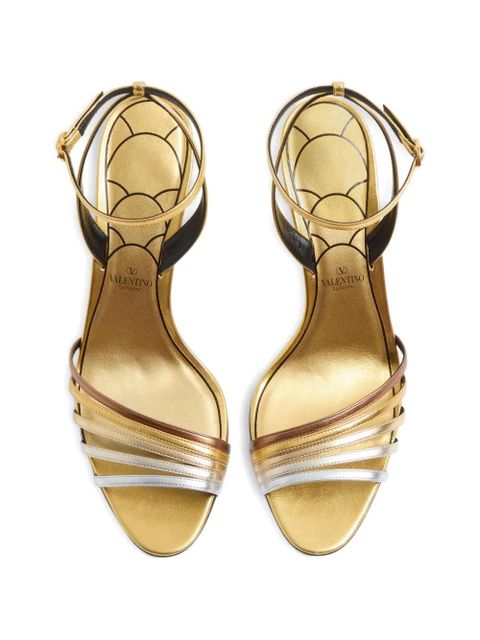 Valentino Garavani Ladycrush embellished sandals - Gold