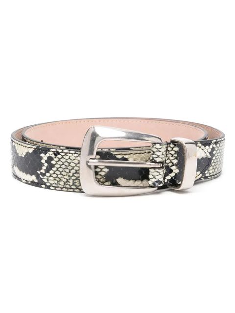 KHAITE Benny snakeskin-effect belt - Neutrals - zdjęcie produktu nr 1