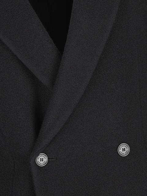 Balenciaga wool double-breasted coat - Black