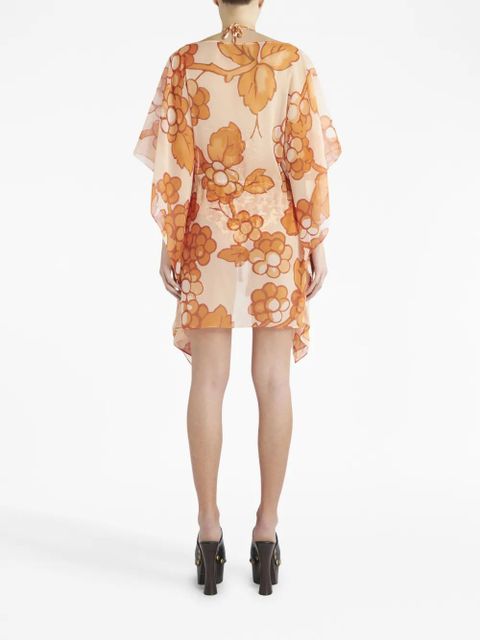 ETRO Berry-print kaftan dress - Orange
