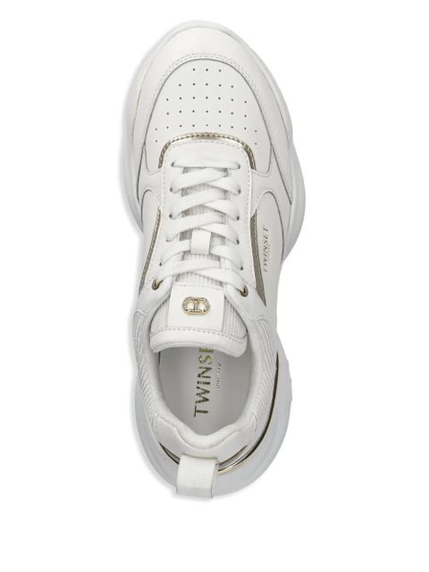 TWINSET leather sneakers - White