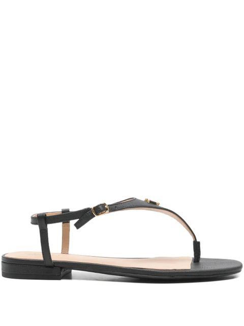 Lauren Ralph Lauren thong-strap logo-detail sandals - Black - zdjęcie produktu nr 1