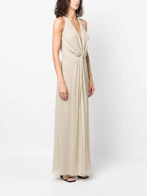Christopher Esber knot-detail silk long dress - Neutrals