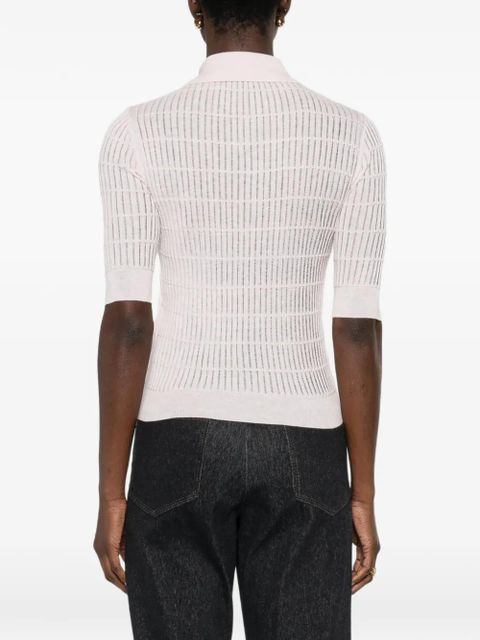 Max Mara ribbed-knit polo shirt - Pink