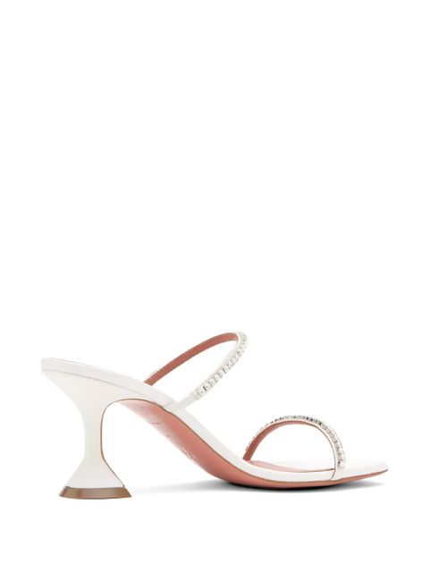 Amina Muaddi 70mm Gilda mules - White