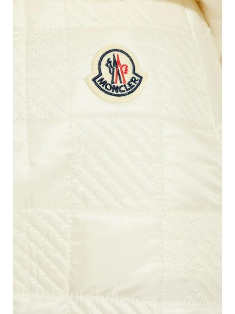 Moncler logo-patch quilted mini skirt - White