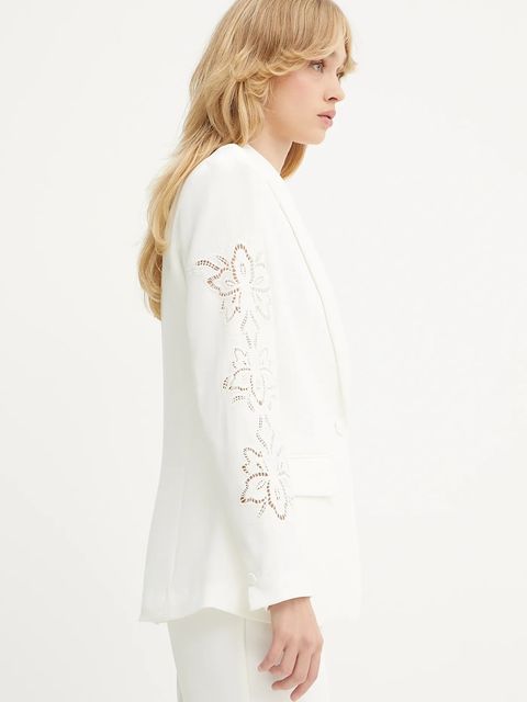 Morgan marynarka kolor biały jednorzędowa gładka VAPLI