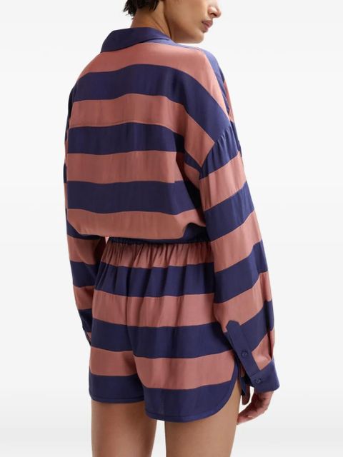 Essentiel Antwerp Jalana striped drawstring shorts - Purple