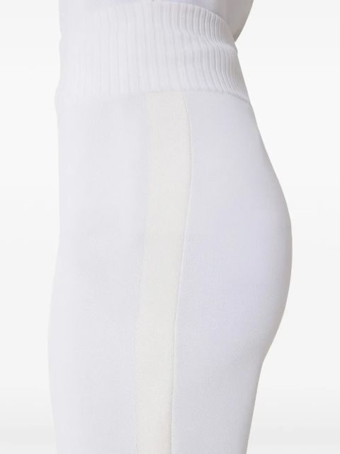 Lanvin ribbed-waistband trousers - White