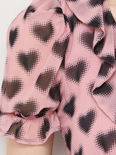 Silvian Heach sukienka kolor różowy mini rozkloszowana