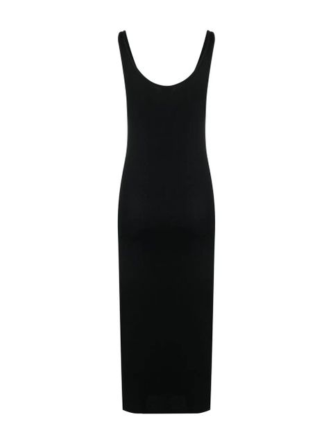 Saint Laurent fine-ribbed slip dress - Black - zdjęcie produktu nr 2