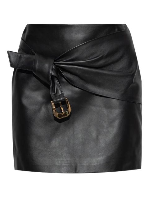 Versace leather draped skirt - Black - zdjęcie produktu nr 1