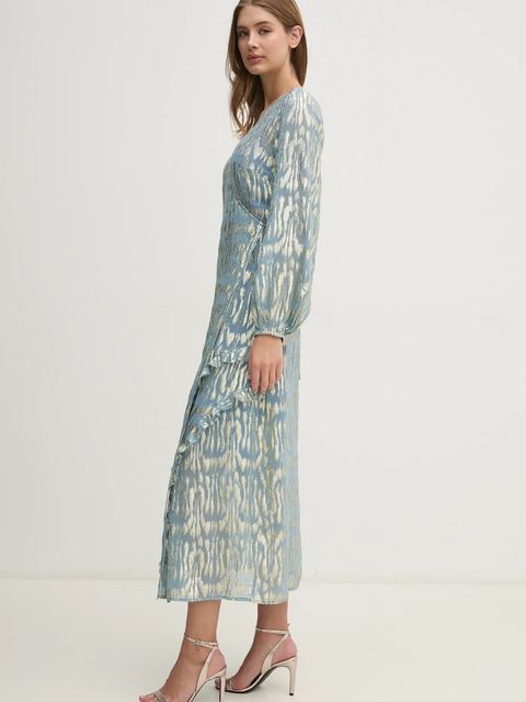 Never Fully Dressed sukienka Lottie kolor niebieski maxi rozkloszowana NFDDR1778 - zdjęcie produktu nr 2