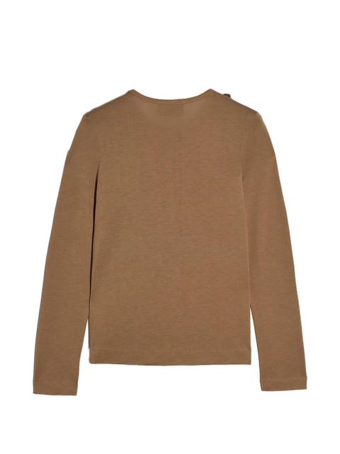 Simone Rocha bow-detail long-sleeve T-shirt - Brown - zdjęcie produktu nr 2