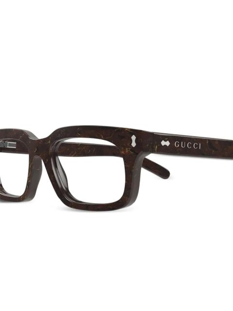 Gucci Eyewear rectangle-frame sunglasses - Brown