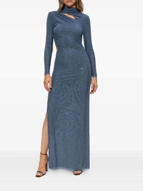 Self-Portrait rhinestone-embellished dress - Blue