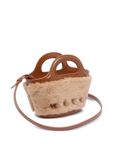 Marni trimmed leather mini bag - Brown