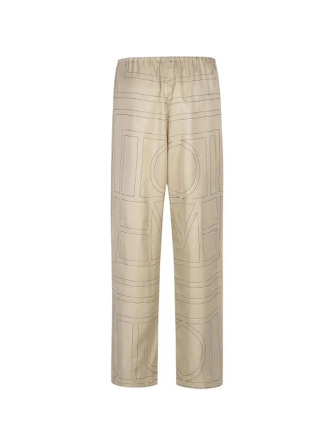 TOTEME monogram silk trousers - Neutrals - zdjęcie produktu nr 1