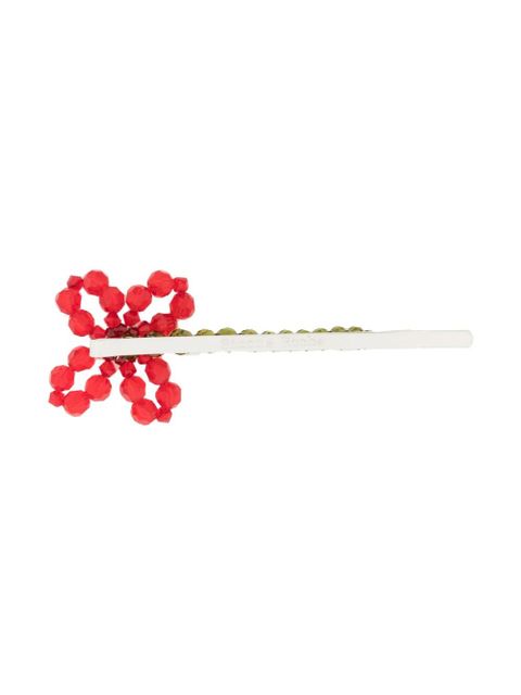 Simone Rocha crystal beaded daisy hair clip - Red - zdjęcie produktu nr 2