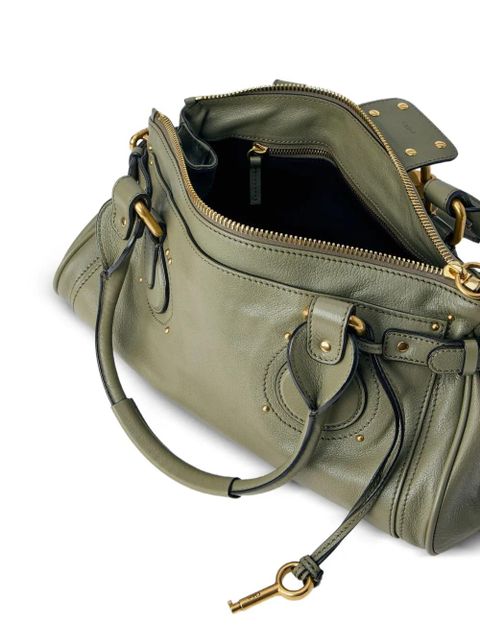 Chloé Paddington padlock leather tote bag - Green