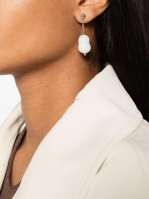 LEMAIRE carved-stone single earring - White - zdjęcie produktu nr 2