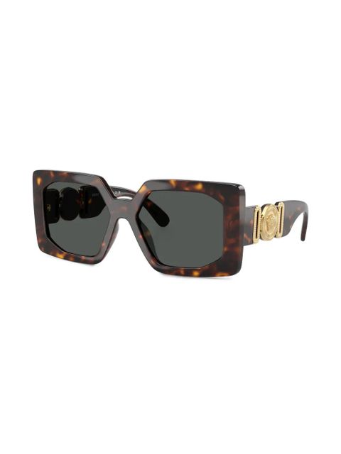 Versace Eyewear engraved-Medusa plaque sunglasses - Brown - zdjęcie produktu nr 2