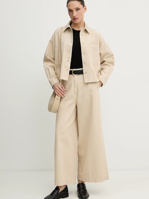 Weekend Max Mara koszula bawełniana RADENTE damska kolor beżowy relaxed z kołnierzykiem klasycznym 2615111081600