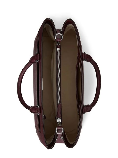 Lauren Ralph Lauren torebka skórzana kolor bordowy 431898556