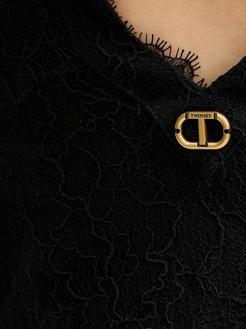 Twinset sukienka kolor czarny maxi prosta 252TT2261 - zdjęcie produktu nr 2