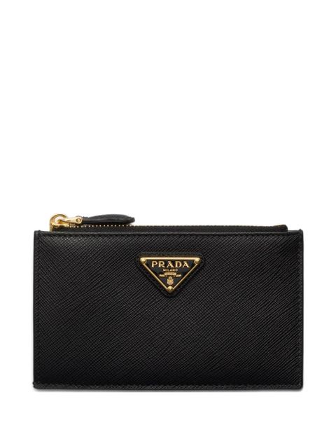 Prada Printed Saffiano leather card holder - Black - zdjęcie produktu nr 1