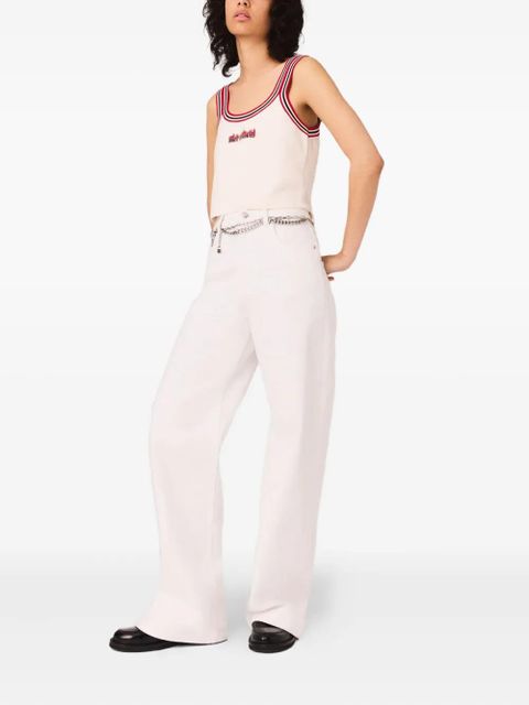 Maje flame-detail crop top - White - zdjęcie produktu nr 2