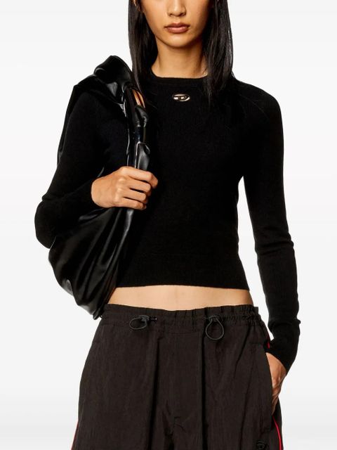 Diesel M-Areesax logo-plaque jumper - Black