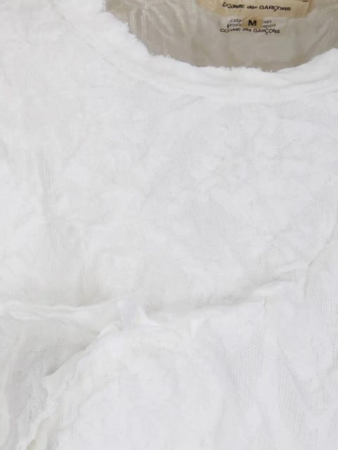 Comme Des Garçons crinkled ruffled longsleeve top - White - zdjęcie produktu nr 2