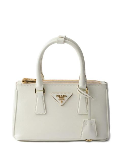 Prada mini Galleria leather tote bag - White - zdjęcie produktu nr 1
