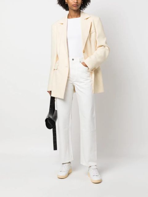 Jil Sander straight-leg cotton trousers - White