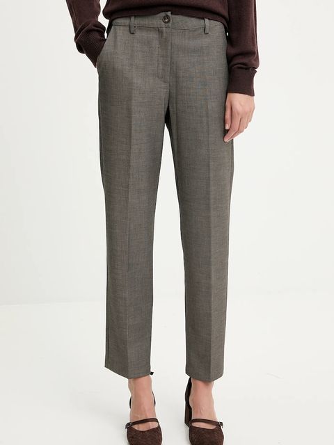 Answear.LAB spodnie damskie kolor zielony proste high waist - zdjęcie produktu nr 1