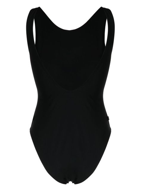GANNI Diamanté embellished swimsuit - Black