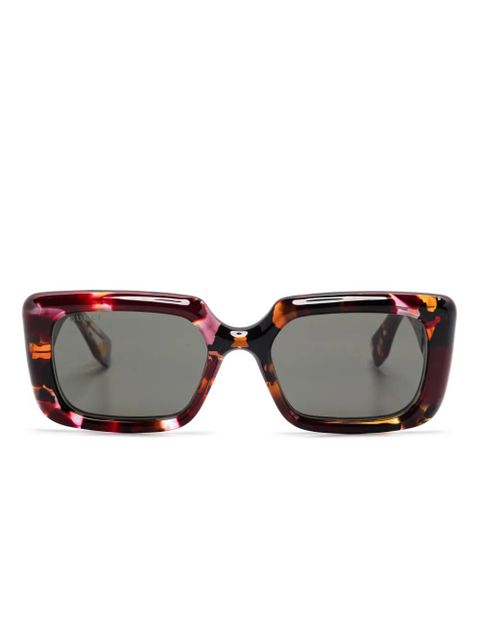 Gucci Eyewear rectangle-frame sunglasses - Red - zdjęcie produktu nr 1