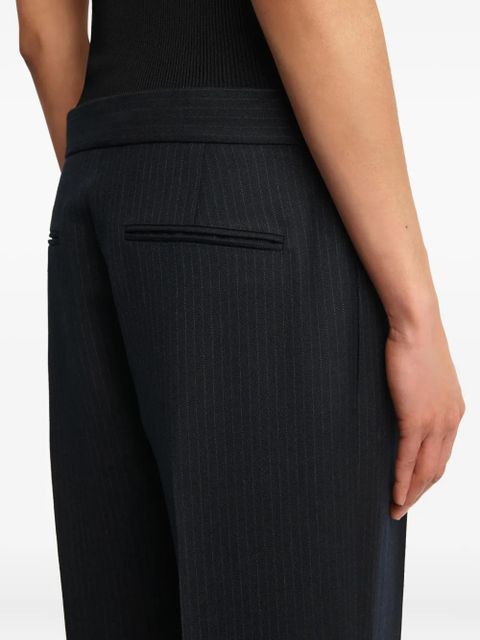 KHAITE Callen pinstripe trousers - Blue