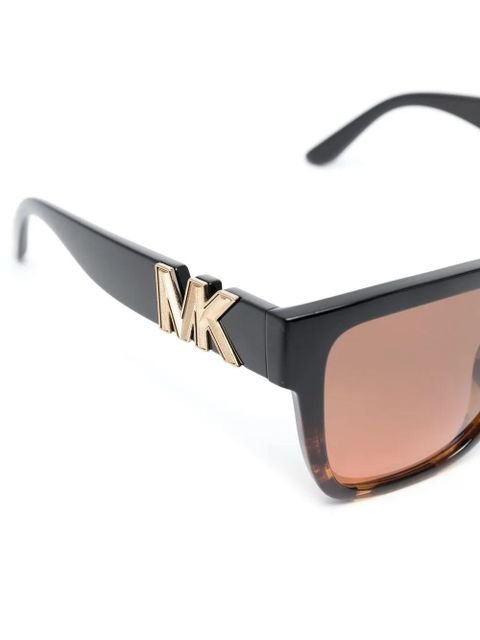 Michael Kors logo square-frame sunglasses - Black