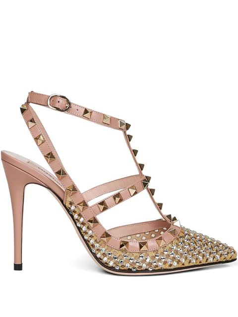 Valentino Garavani 100mm rhinestone-embellished pumps - Pink - zdjęcie produktu nr 1