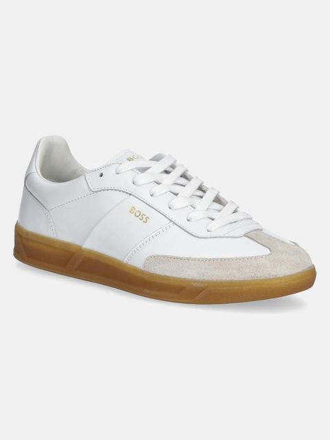 BOSS sneakersy skórzane Brenta kolor biały 50518001 - zdjęcie produktu nr 1
