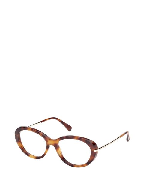 Max Mara Eyewear oval-frame glasses - Brown - zdjęcie produktu nr 2