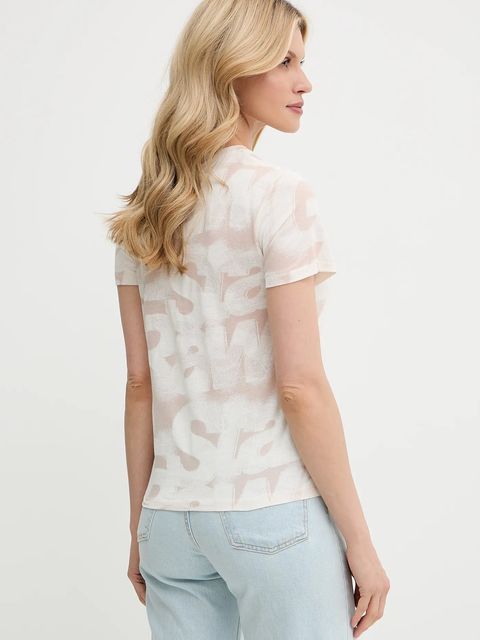 G-Star Raw t-shirt bawełniany damski kolor beżowy D26066-C565