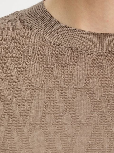 Armani Exchange sweter damski kolor brązowy lekki XW001317 AF16619